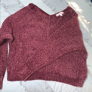 pink red sweater